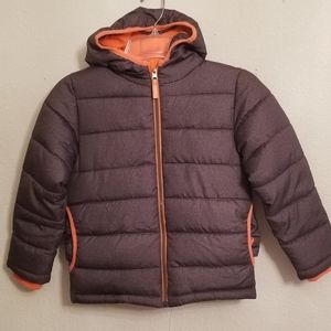 Faded Glory Kid jacket sz 4/5 .color gray/orange